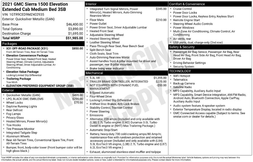 Used 2021 Silver GMC Elevation image 37