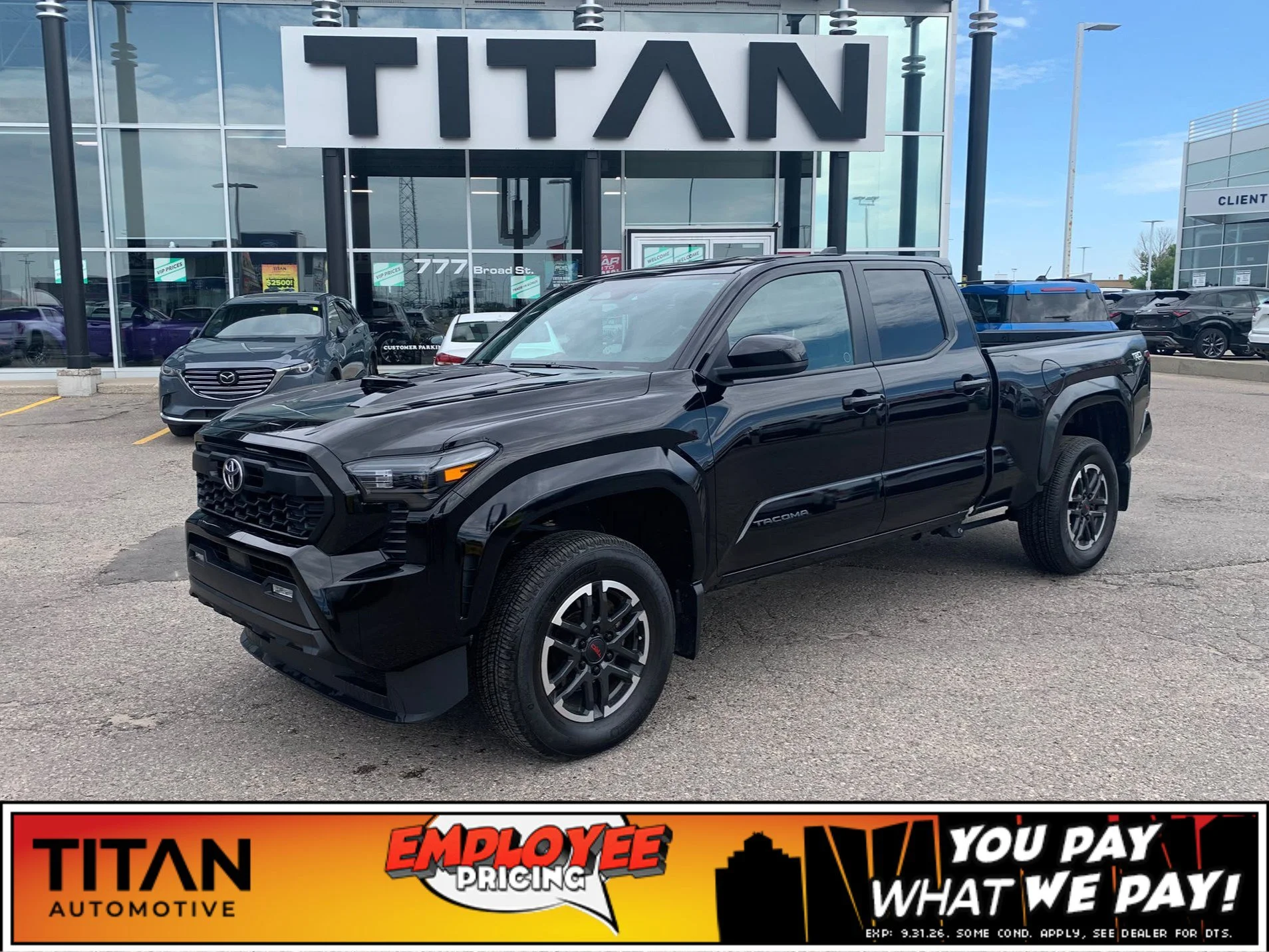 Certified Used 2024 Black Toyota TRD Sport 4x4*Adaptive Cruise | Htd Seats | 6 Foot Box | Tow Pkg | Park Assist | Lane Keep Assist image 1