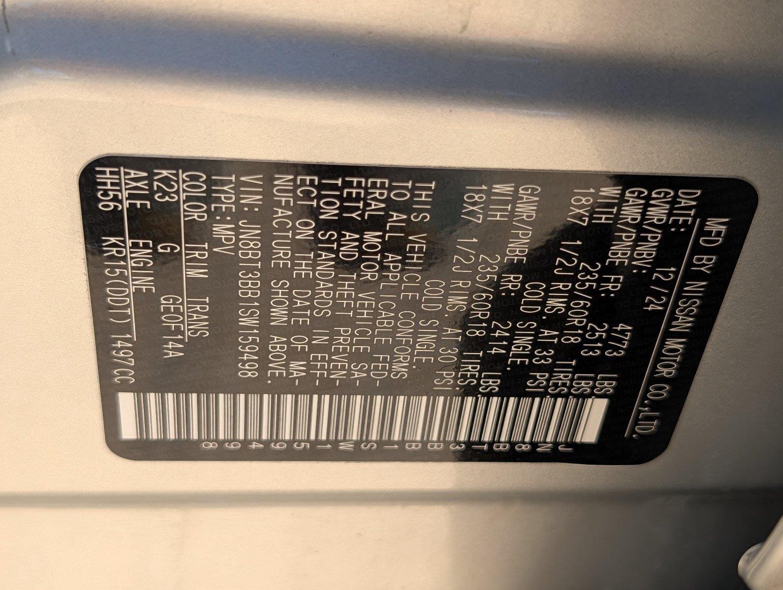 Used 2025 Brilliant Silver Metallic Nissan SV image 36