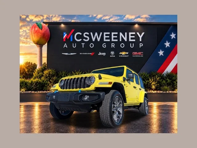 Used 2024 Yellow Jeep Sport S 4xe image 1