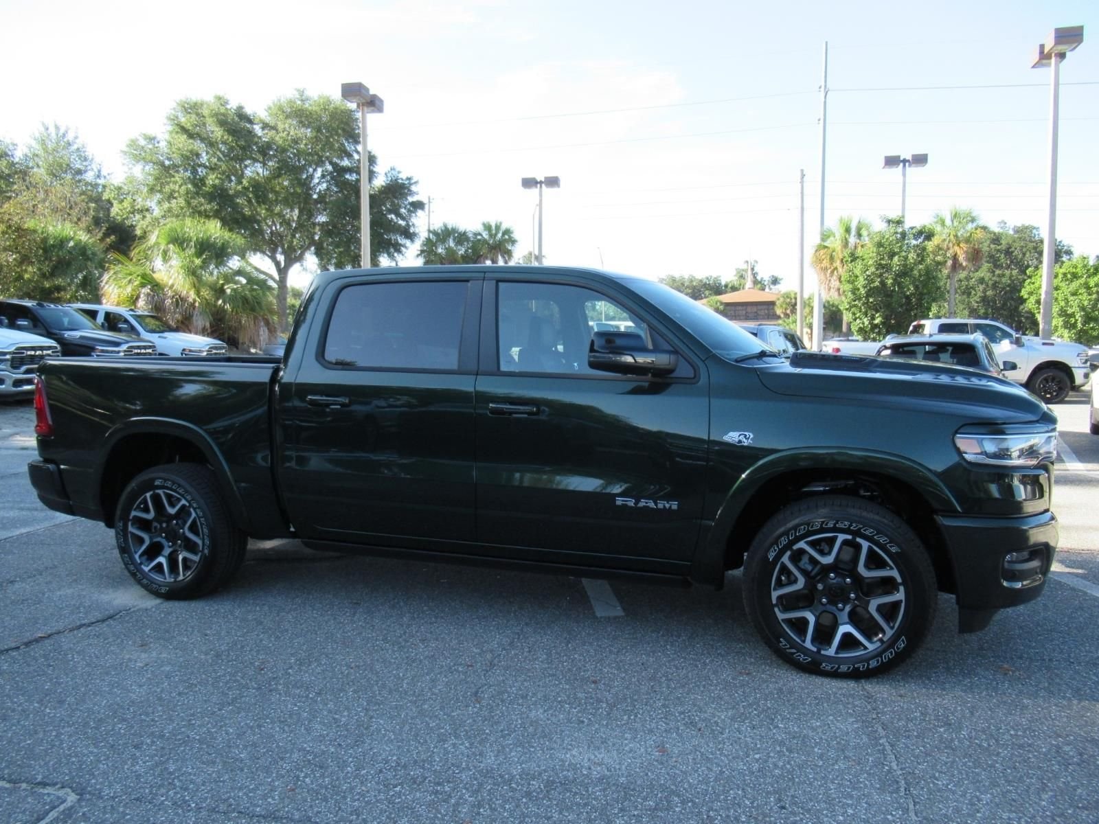 New 2026 Serrano-Green Metallic Exterior Paint RAM Laramie image 2