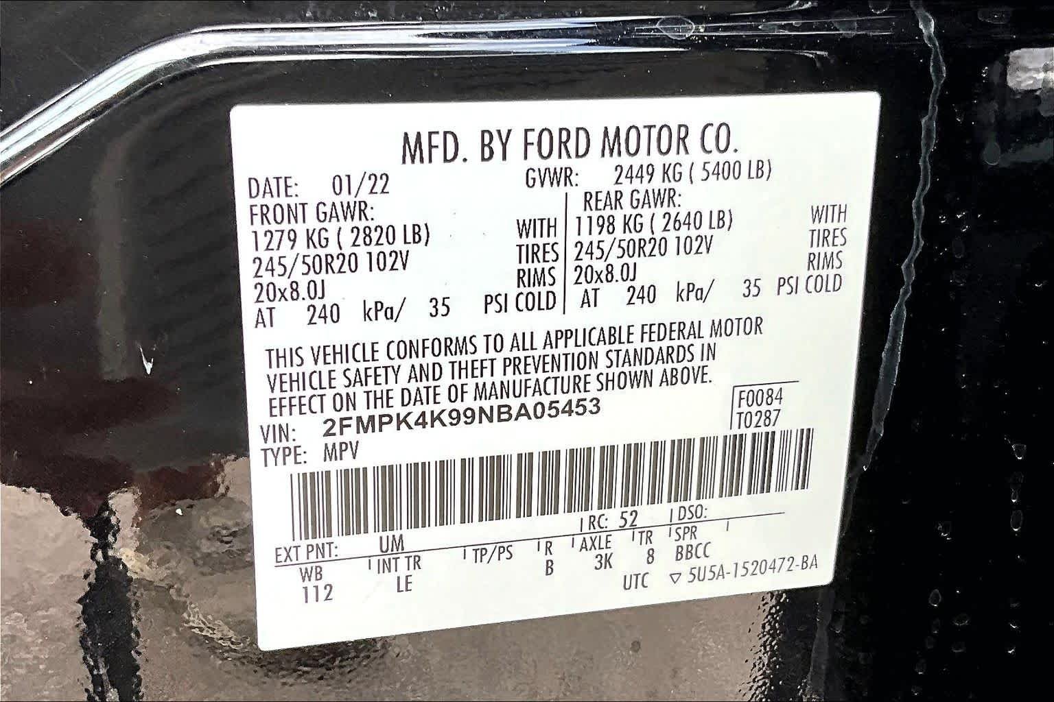 Used 2022 Agate Black Metallic Ford Titanium image 30