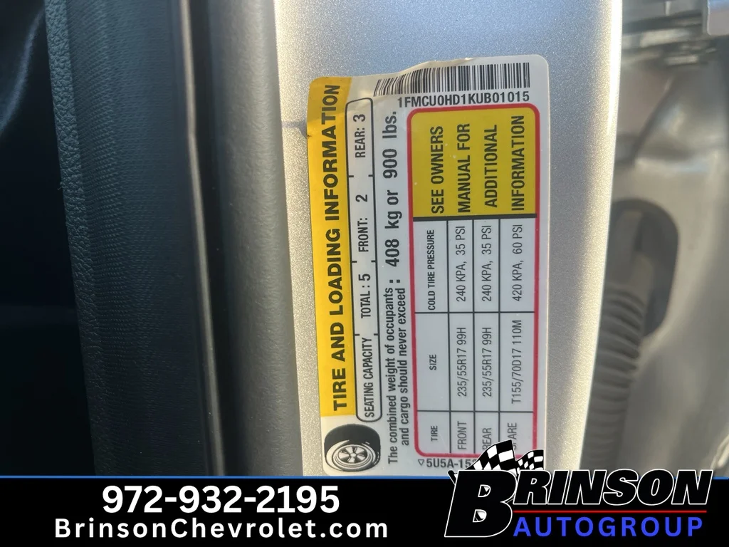 Used 2019 Ingot Silver Metallic Ford SEL image 15
