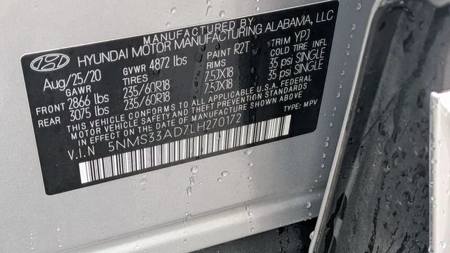 Used 2020 Silver Hyundai SEL image 28