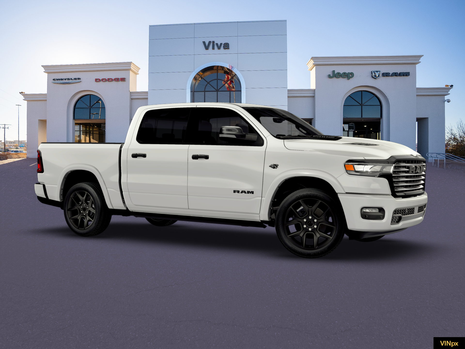 New 2026 Bright White Clear-Coat Exterior Paint RAM Laramie image 10