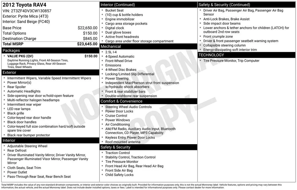 2012 Toyota RAV4 Base's photo