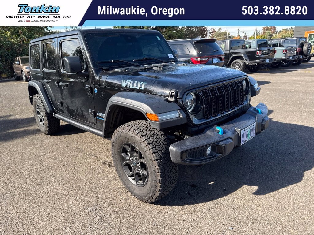 Used 2024 Black Clearcoat Jeep Willys 4xe image 1
