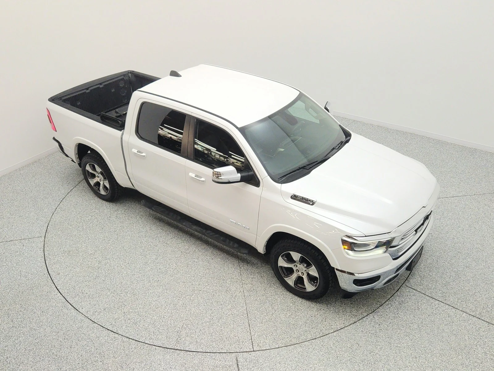 Used 2019 Ivory White Tri-Coat Pearlcoat Ram Laramie 4x2 Crew Cab 5