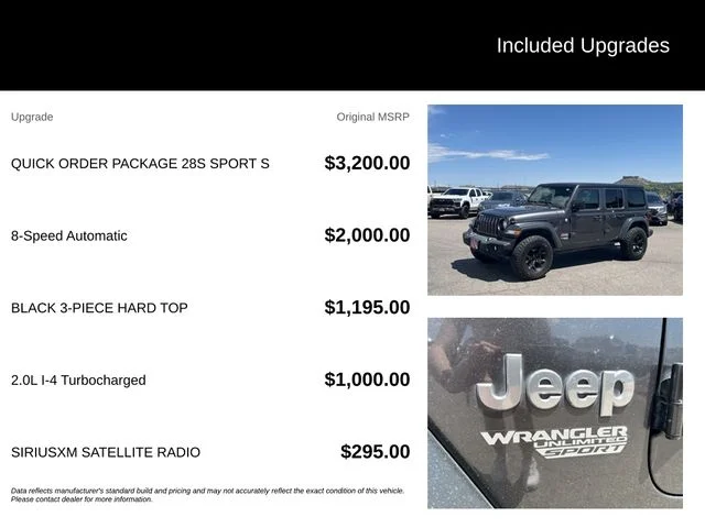 Used 2018 Gray Jeep Unlimited Sport S image 5