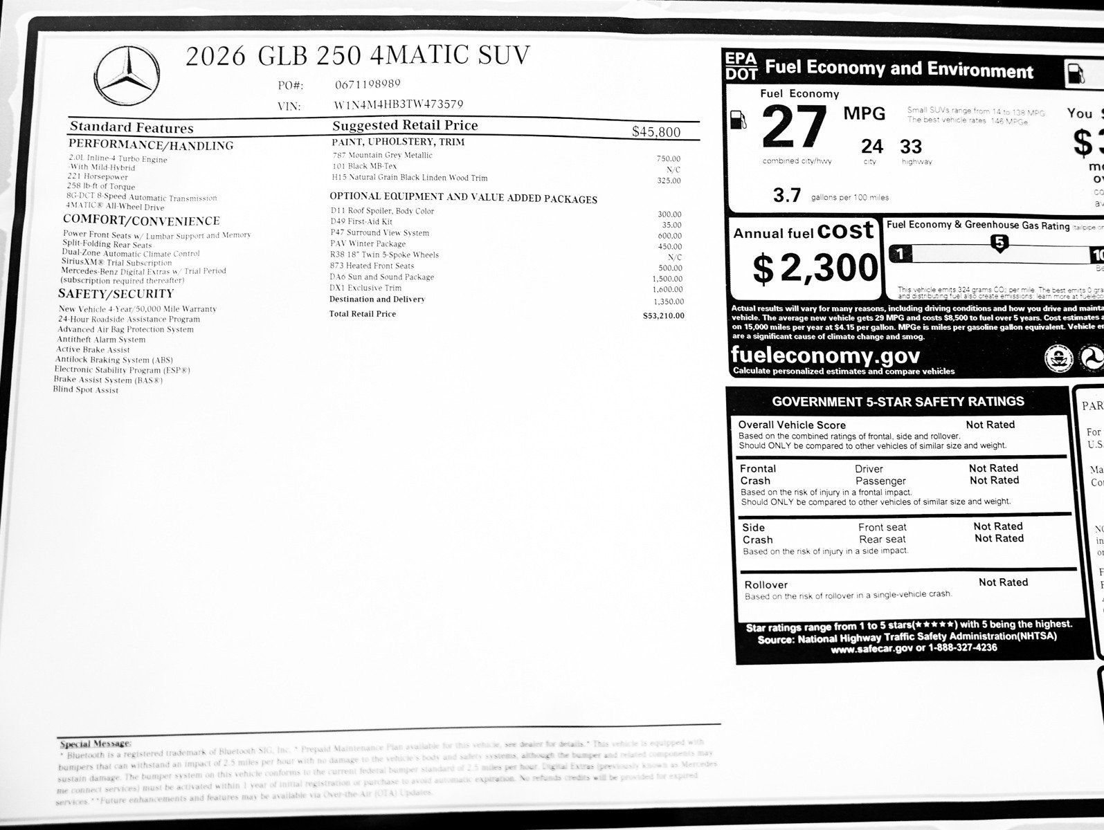 New 2026 Mountain Grey Metallic Mercedes-Benz GLB 250 image 25