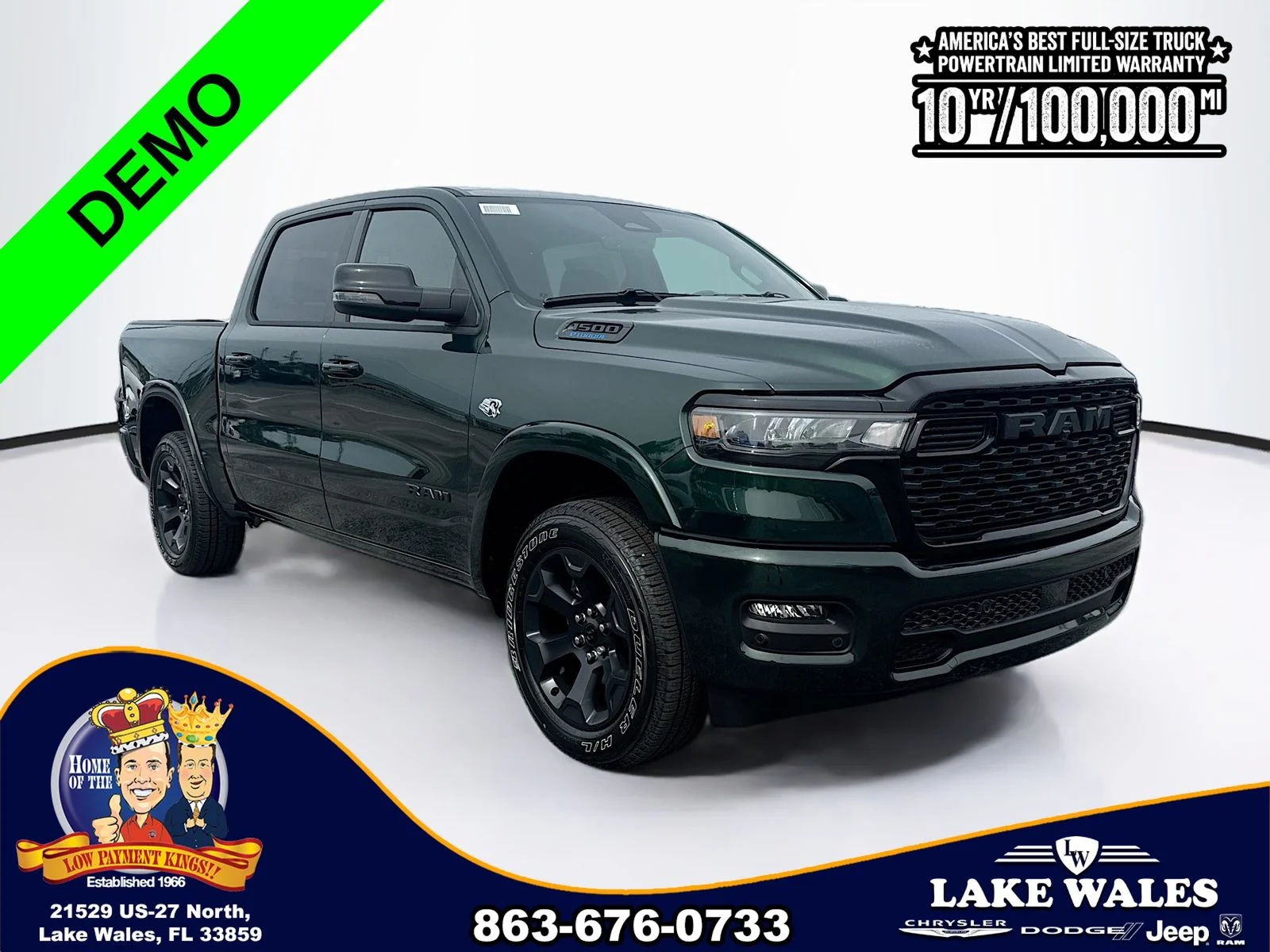 New 2026 Serrano-Green Metallic Exterior Paint RAM BIG HORN image 1