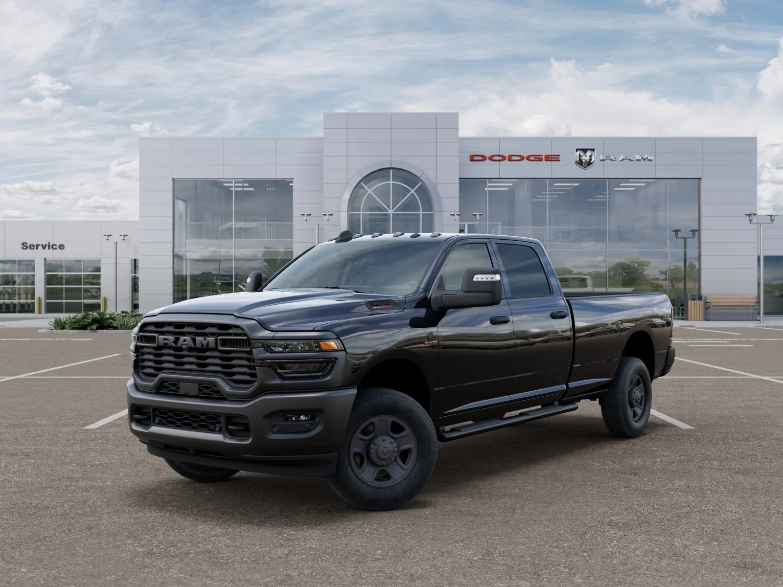 New 2026 Diamond Black Crystal Pearl-Coat Exterior Paint RAM Tradesman image 28