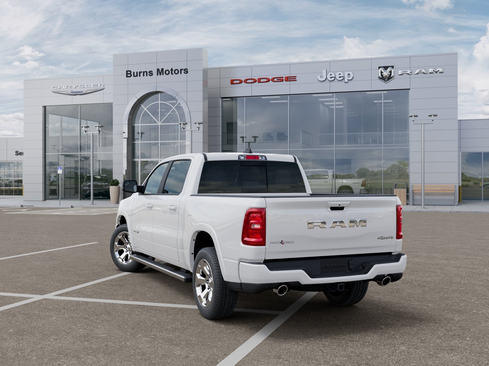 New 2027 Bright White Clear-Coat Exterior Paint RAM Lone Star Sport image 3