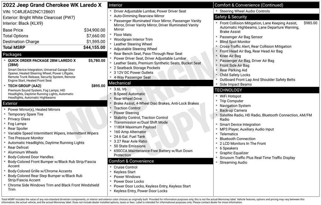 Used 2022 White Jeep Laredo X image 34