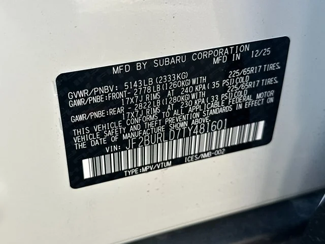 New 2026 CRYSTAL WHITE PEARL Subaru Wilderness image 58