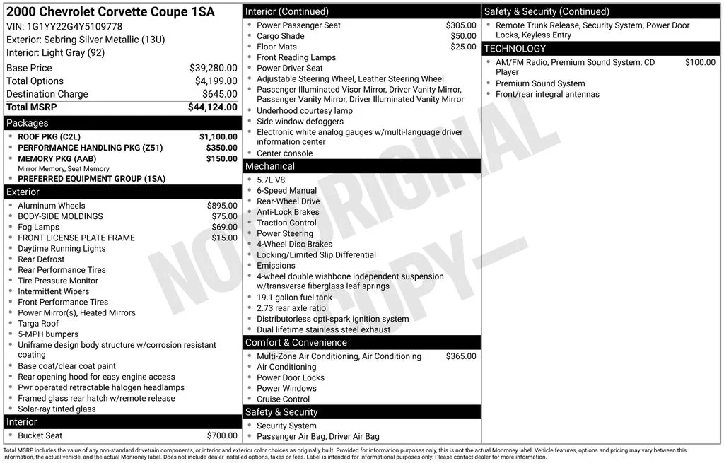 Used 2000 Silver Chevrolet Base image 5