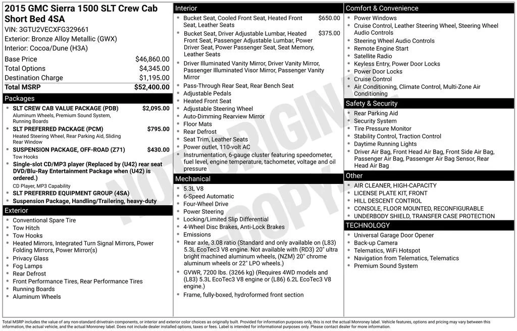 2015 GMC Sierra 4WD Crew Cab SLT SWB's photo