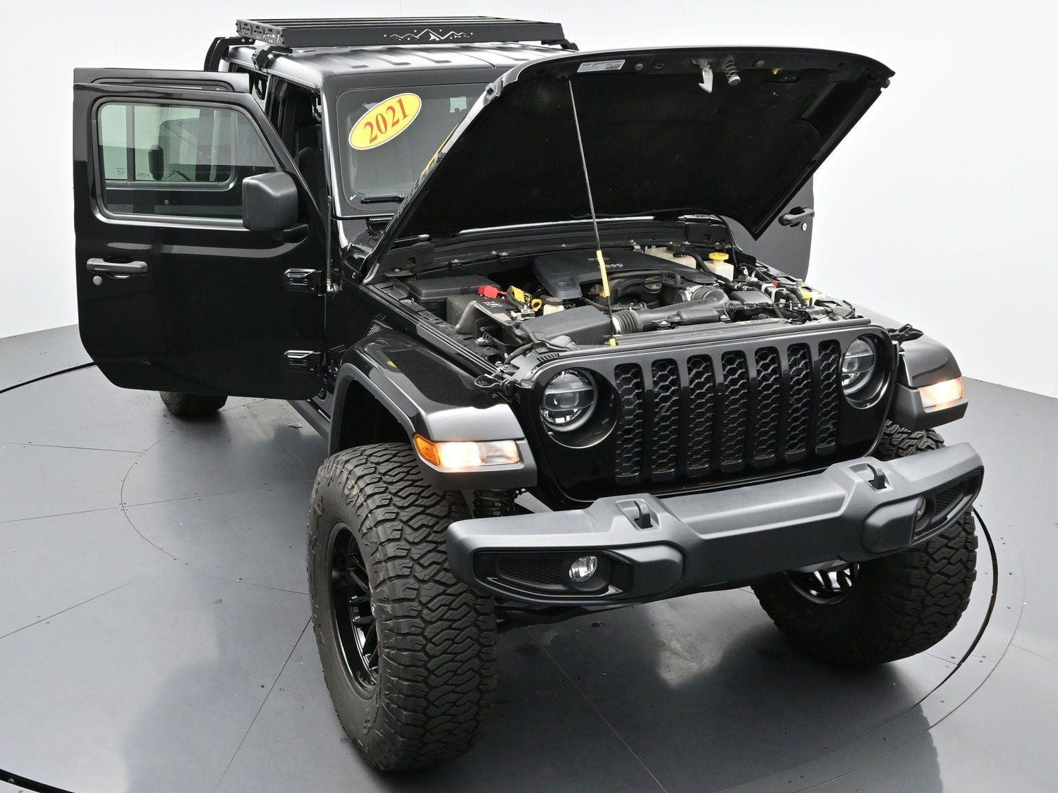 Used 2021 Black Clearcoat Jeep Willys image 40