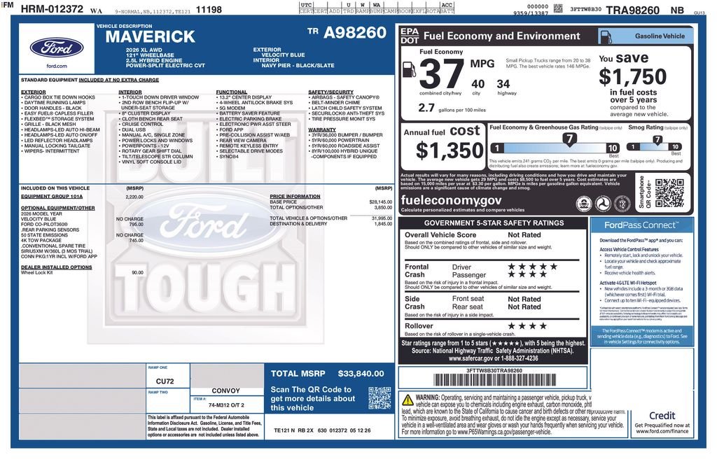 New 2026 Blue Ford XL image 2