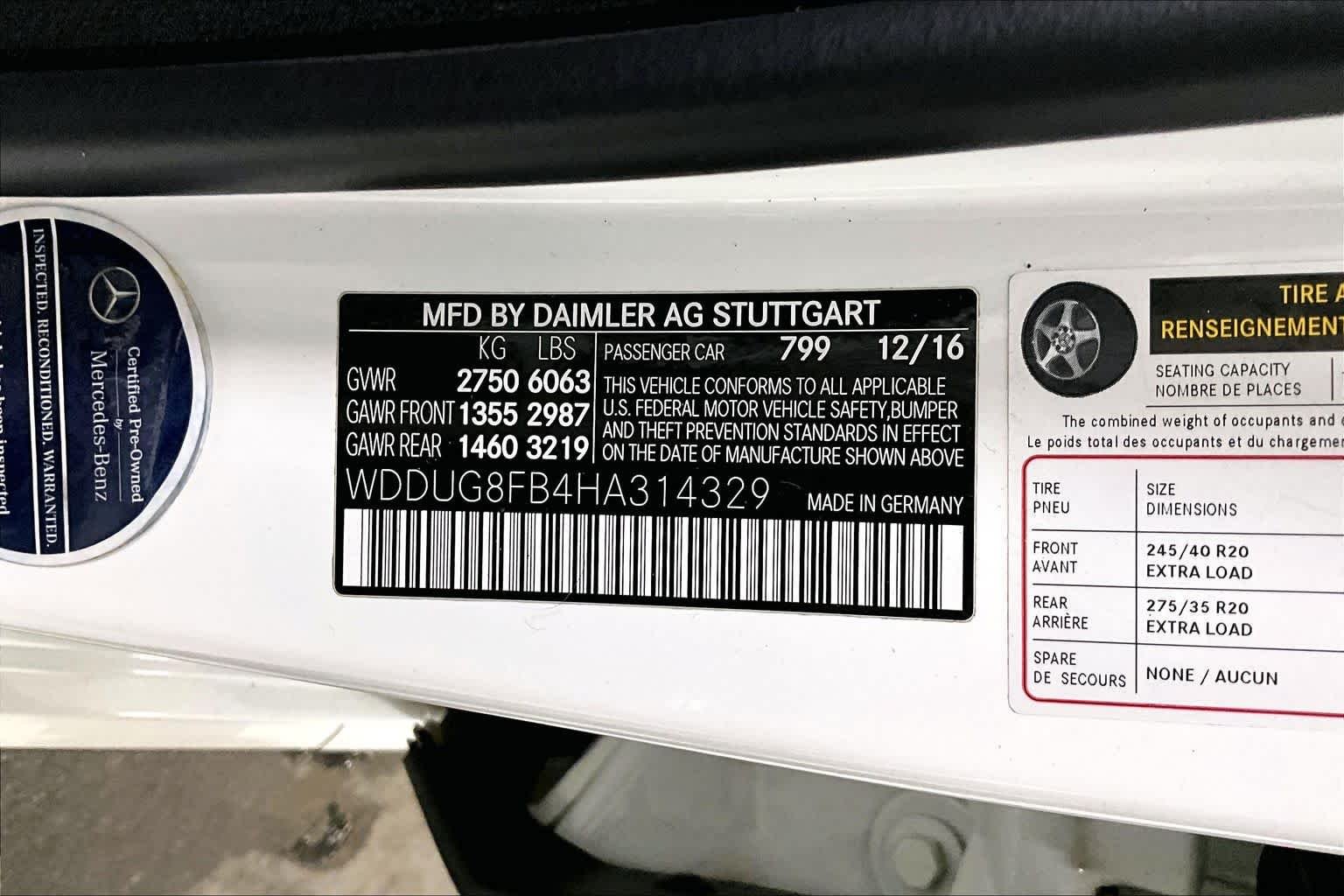 Used 2017 designo Diamond White Metallic Mercedes-Benz S 550 image 34