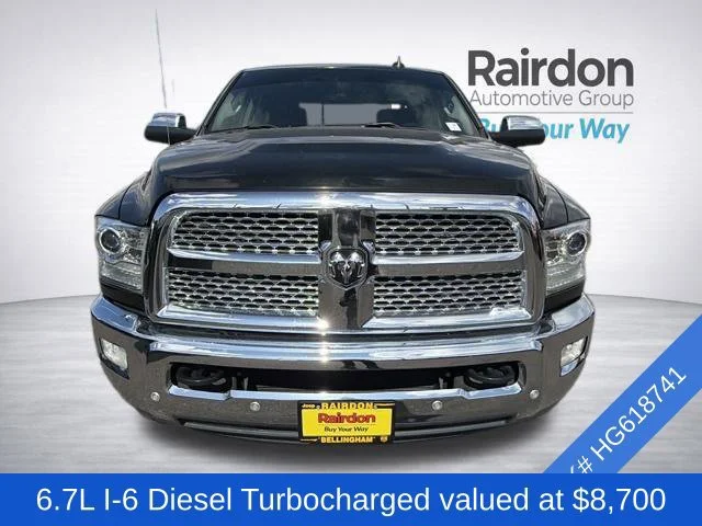 Used 2017 Black Forest Green Pearlcoat Ram Laramie image 2