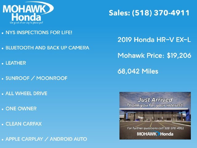 Used 2019 Aegean Blue Metallic Honda EX-L image 2