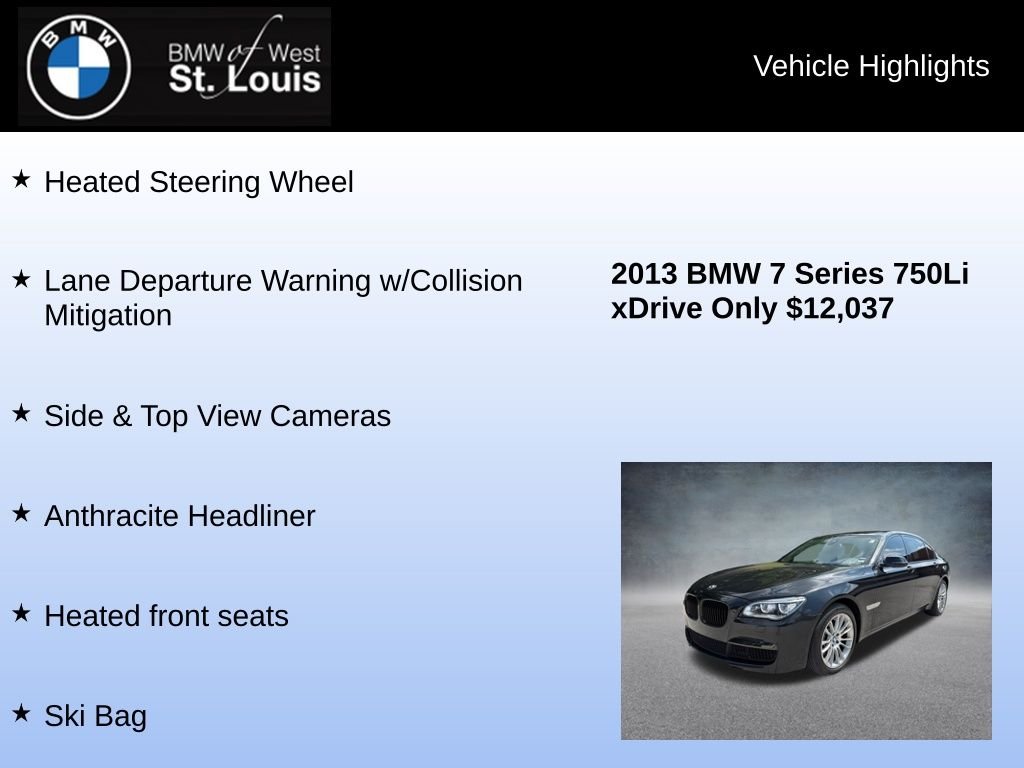 Used 2013 Black BMW 750Li xDrive image 24