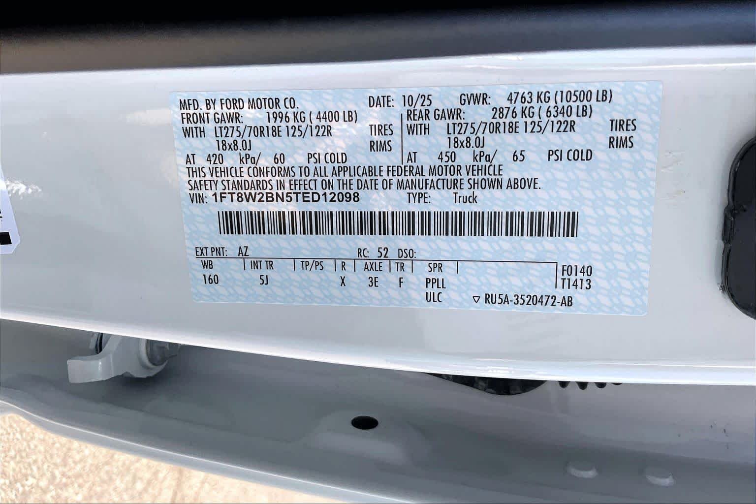 New 2026 Star White Metallic Tri-Coat Ford F-250® Lariat® image 19