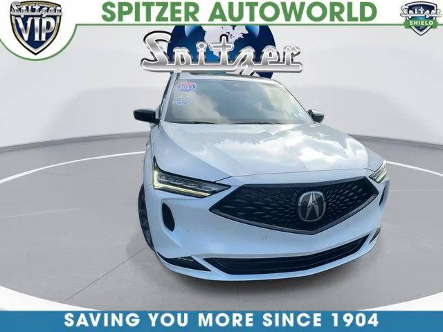 Used 2023 Platinum White Pearl Acura SH-AWD with A-Spec Package image 3