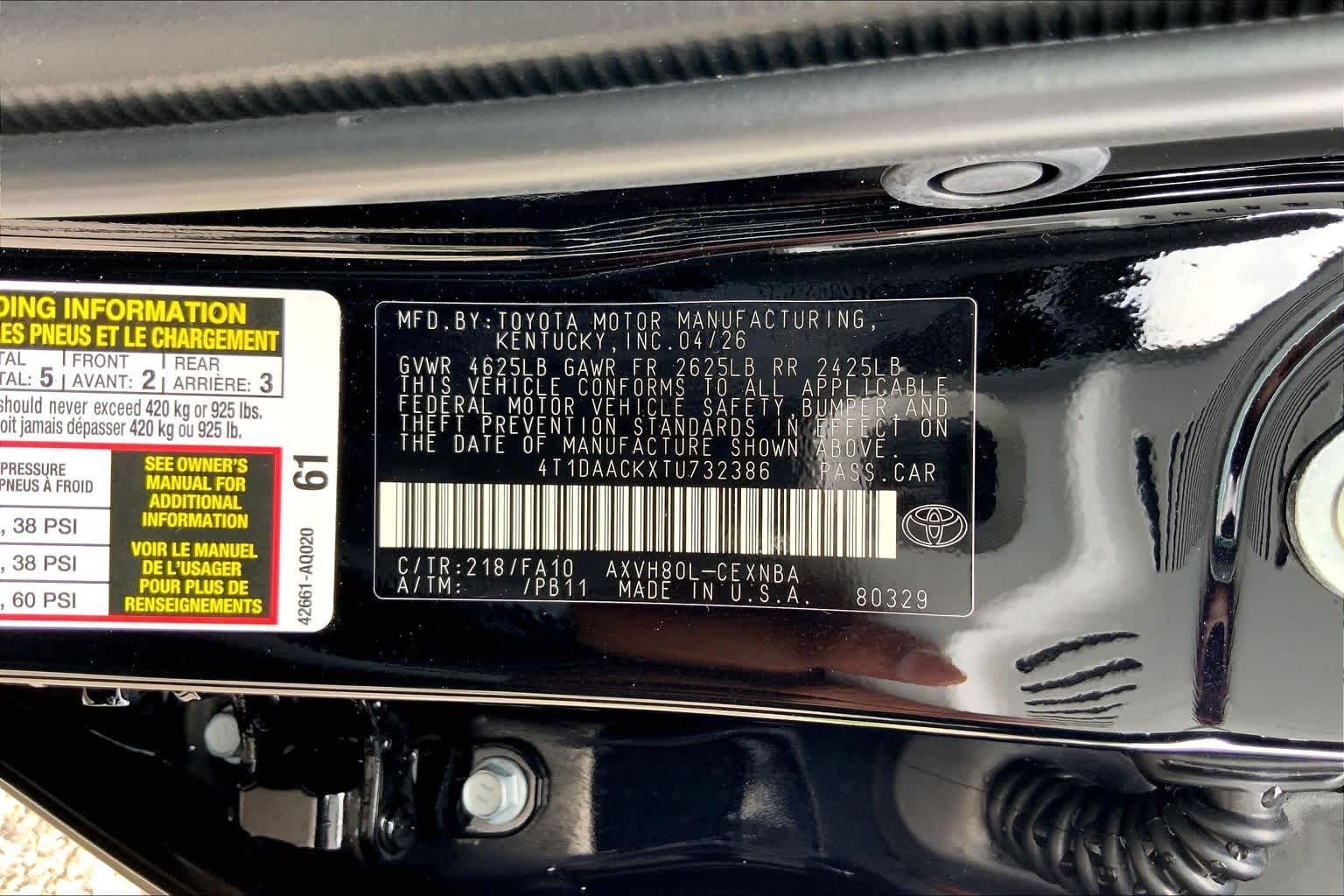 Used 2026 Midnight Black Metallic Toyota LE image 36