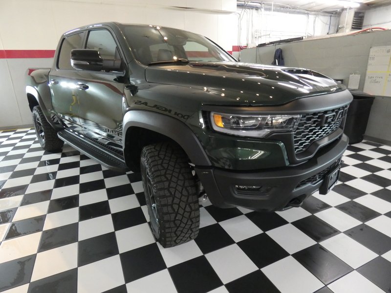 New 2026 Serrano-Green Metallic Exterior Paint RAM RHO 4x4 Crew Cab 5
