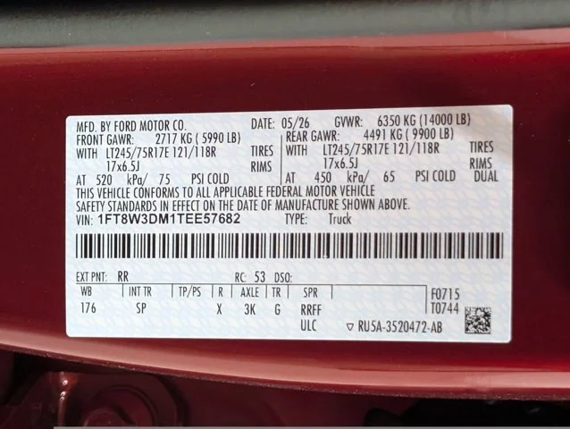New 2026 Ruby Red Metallic Tinted Clearcoat Ford F-350® King Ranch® image 73