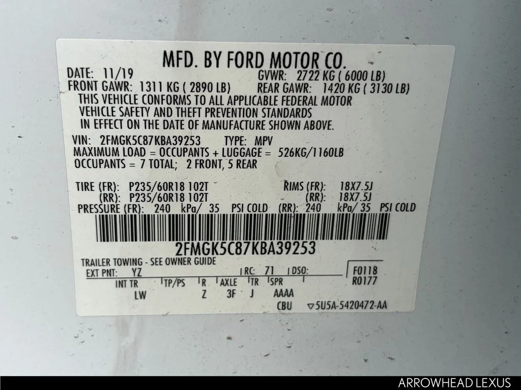 Used 2019 White Ford SEL image 34