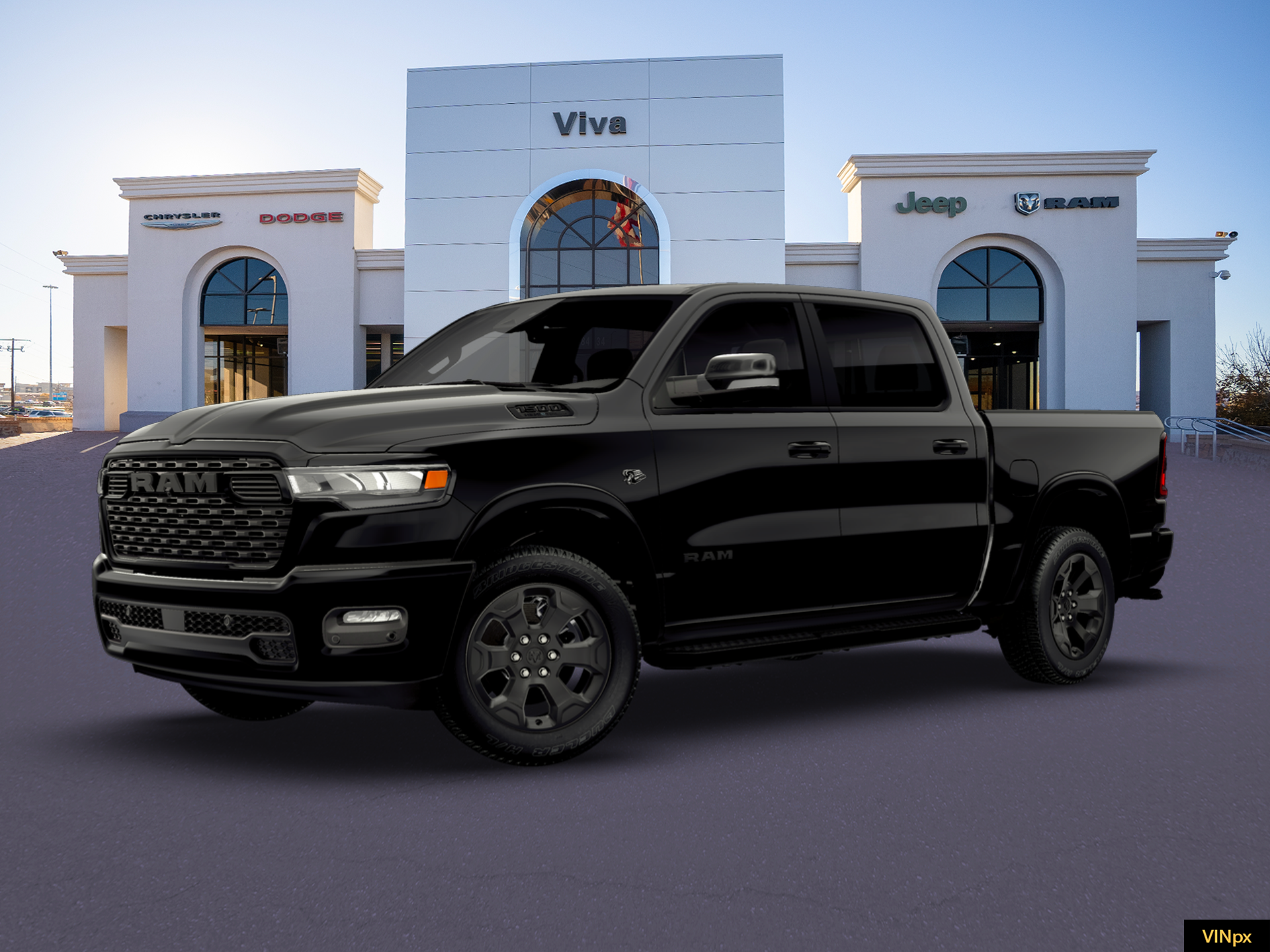 New 2026 Diamond Black Crystal Pearl-Coat Exterior Paint RAM Big Horn/Lone Star image 2