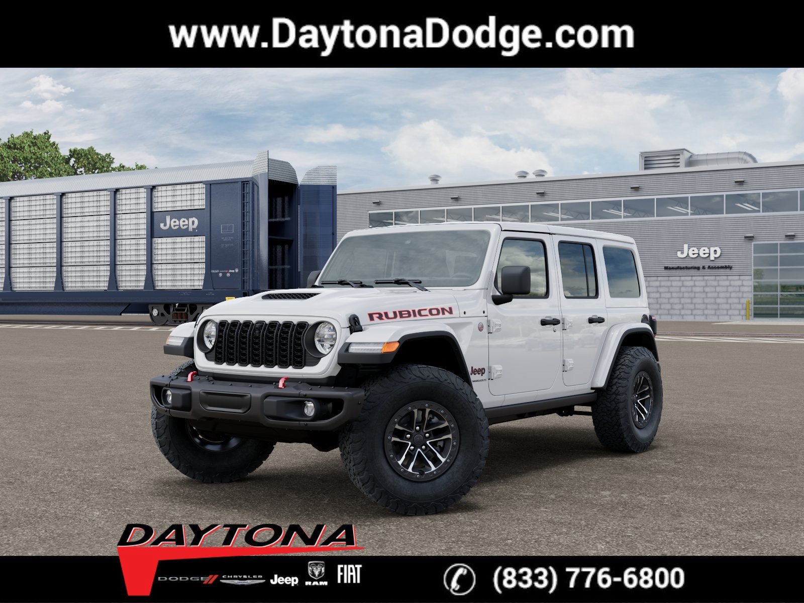 New 2026 Bright White Clearcoat Jeep Rubicon X image 1