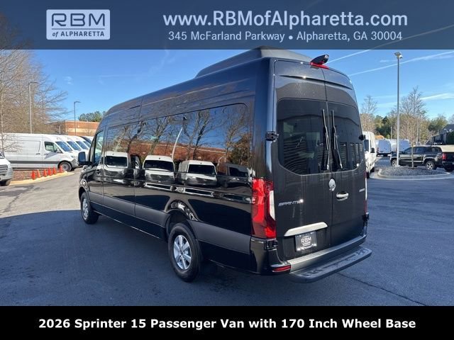 New 2026 Obsidian Black Metallic Mercedes-Benz 170 Wheel Base 15 Passenger image 5