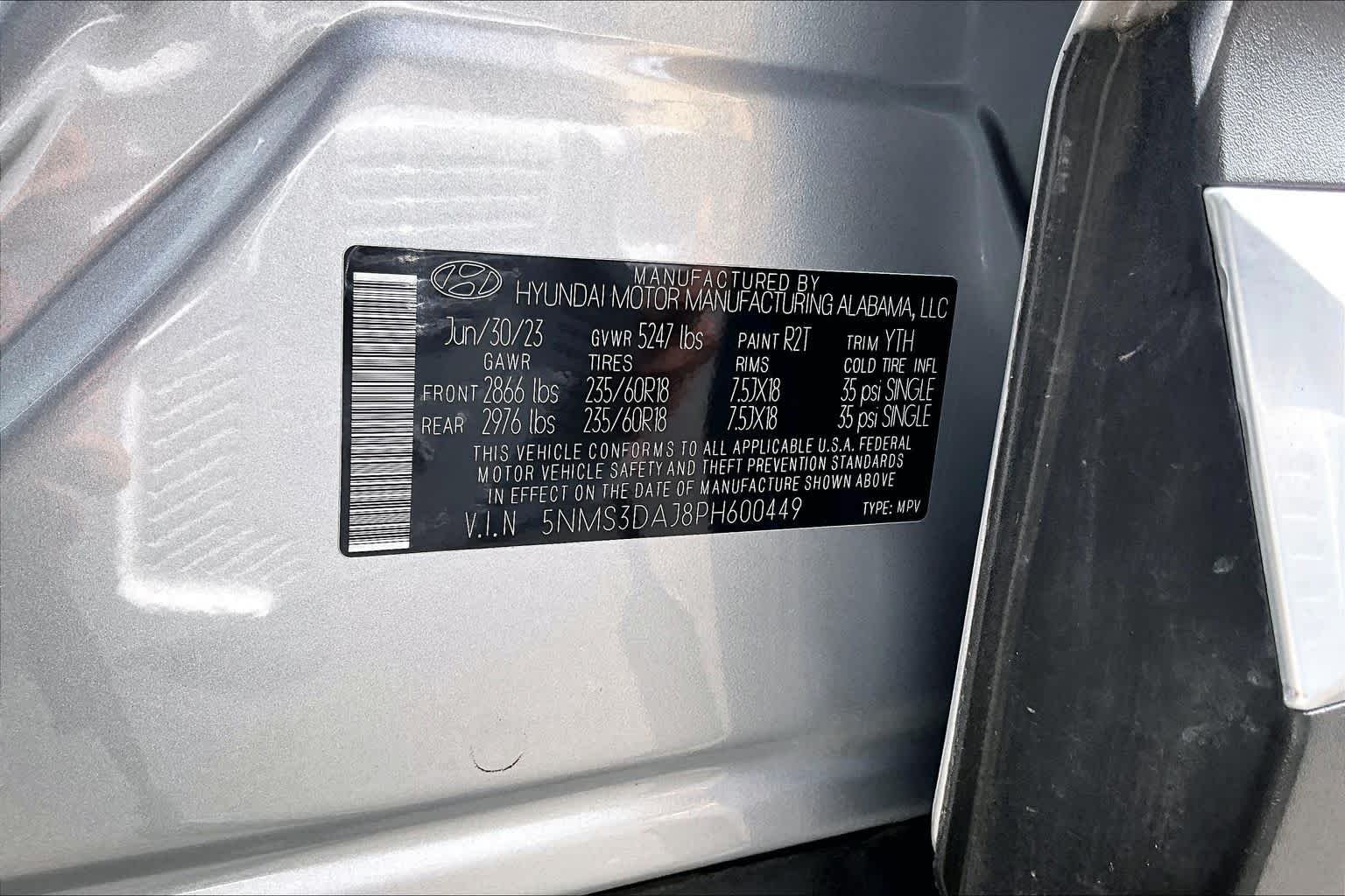 Used 2023 Shimmering Silver Hyundai SEL image 34