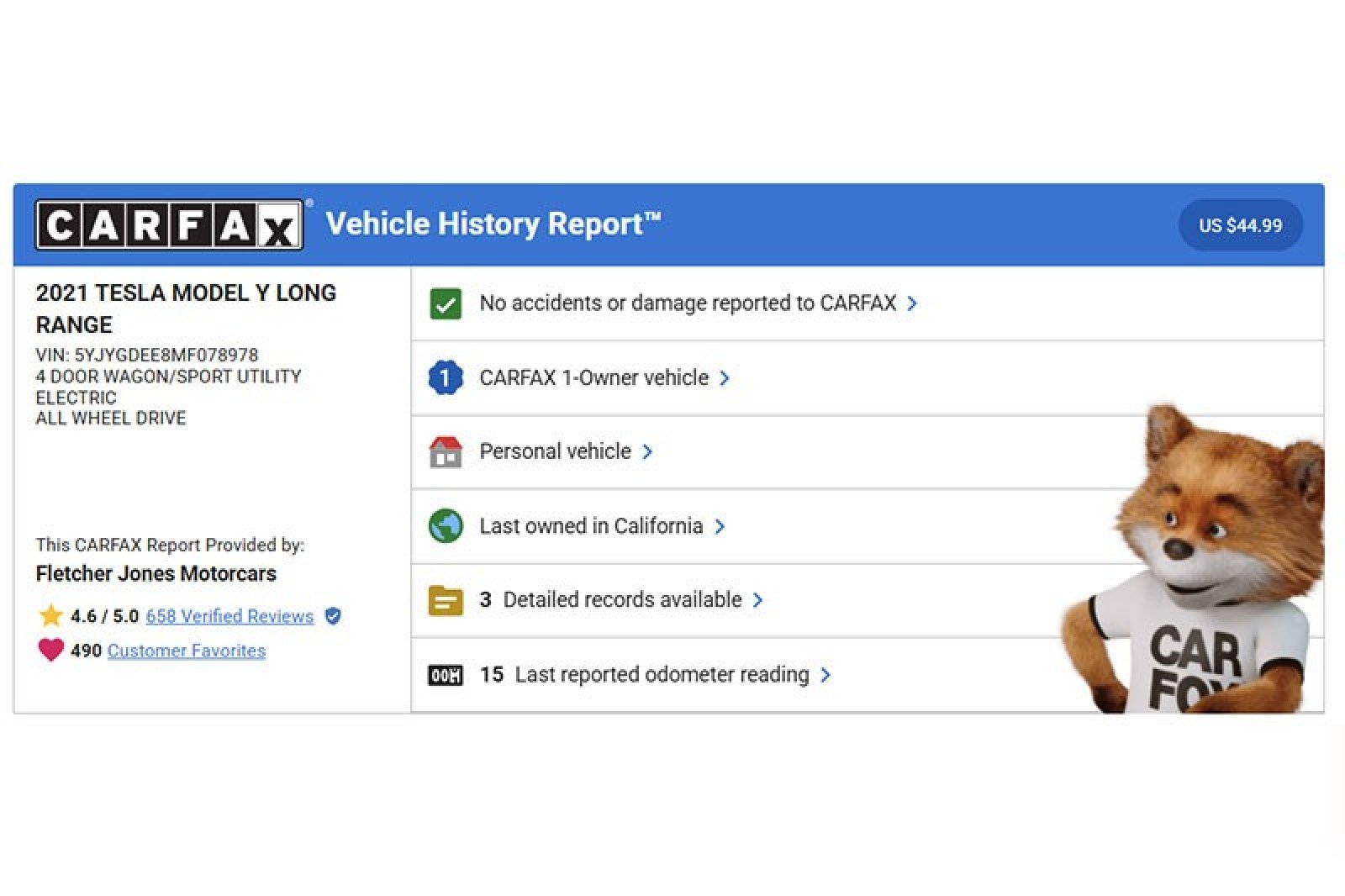 Used 2021 Tesla Model Y Long Range with VIN 5YJYGDEE8MF078978 for sale in Costa Mesa, CA