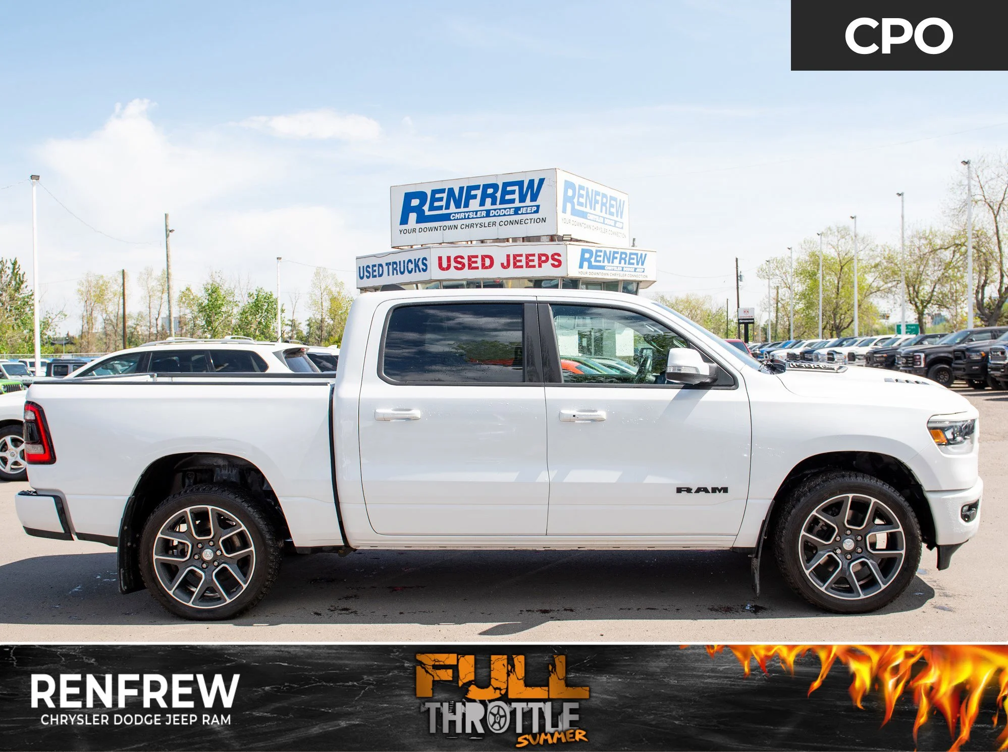 Certified Used 2020 White RAM Sport * One Owner | Panoramic Sunroof | Apple CarPlay | Remote Start | HEMI V8 image 1