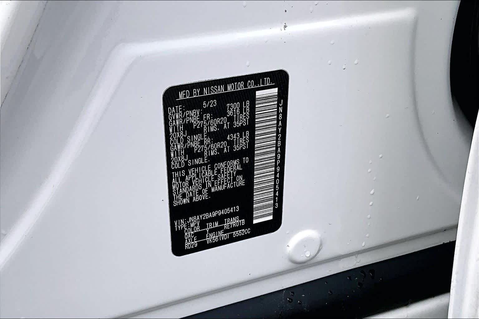 Certified Used 2023 Aspen White Tricoat Nissan SL image 33