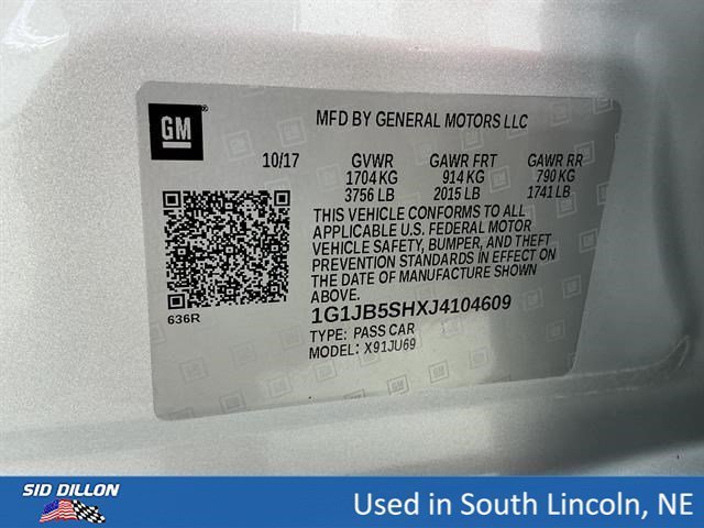 Used 2018 Silver Ice Metallic Chevrolet LS image 14