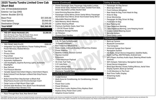 Used 2025 White Toyota Limited image 8