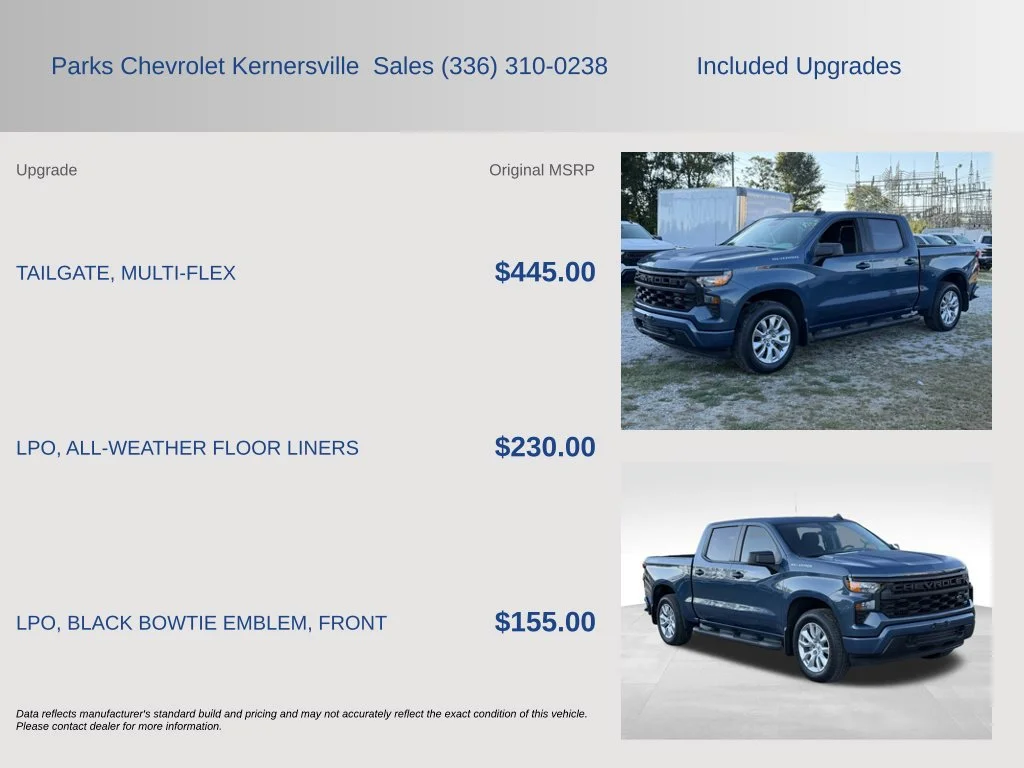 Used 2024 Lakeshore Blue Metallic Chevrolet Custom image 4