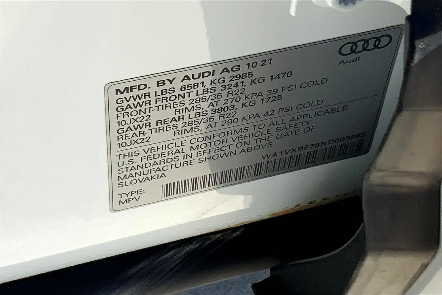 Used 2022 Glacier White Metallic Audi Prestige image 35