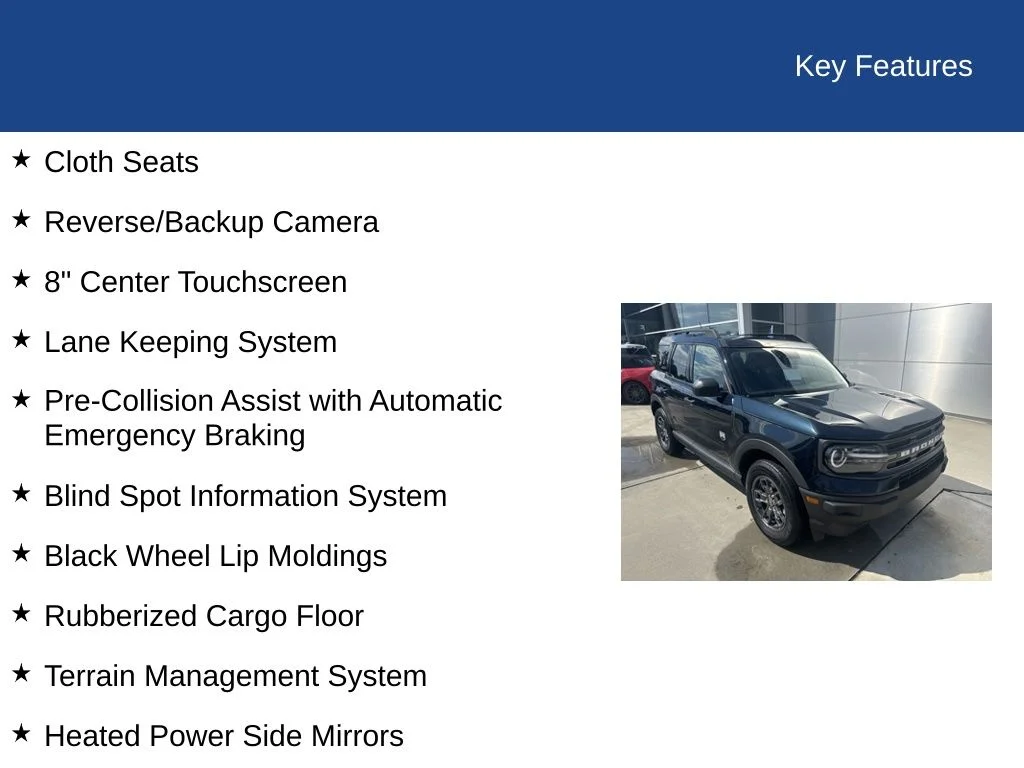 Certified Used 2022 Alto Blue Metallic Tinted Clearcoat Ford Big Bend image 28