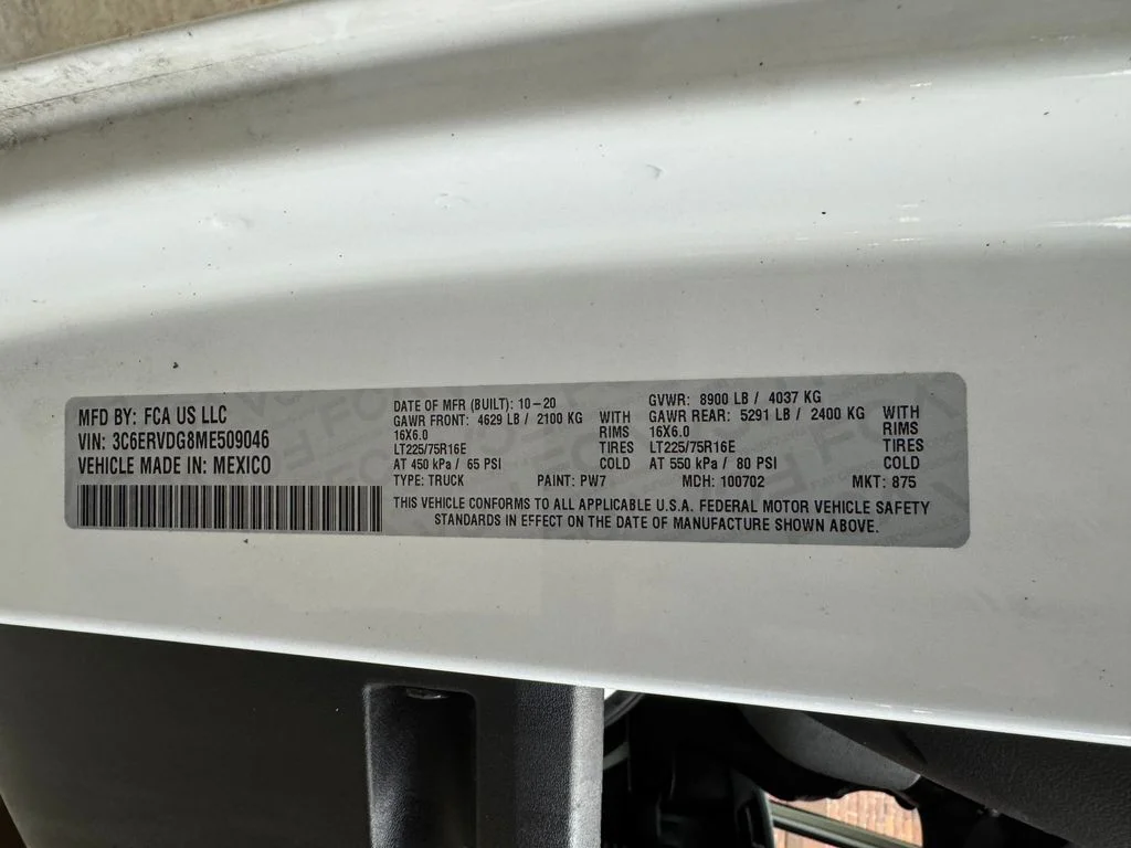 Used 2021 Bright White Clearcoat Ram High Roof image 19