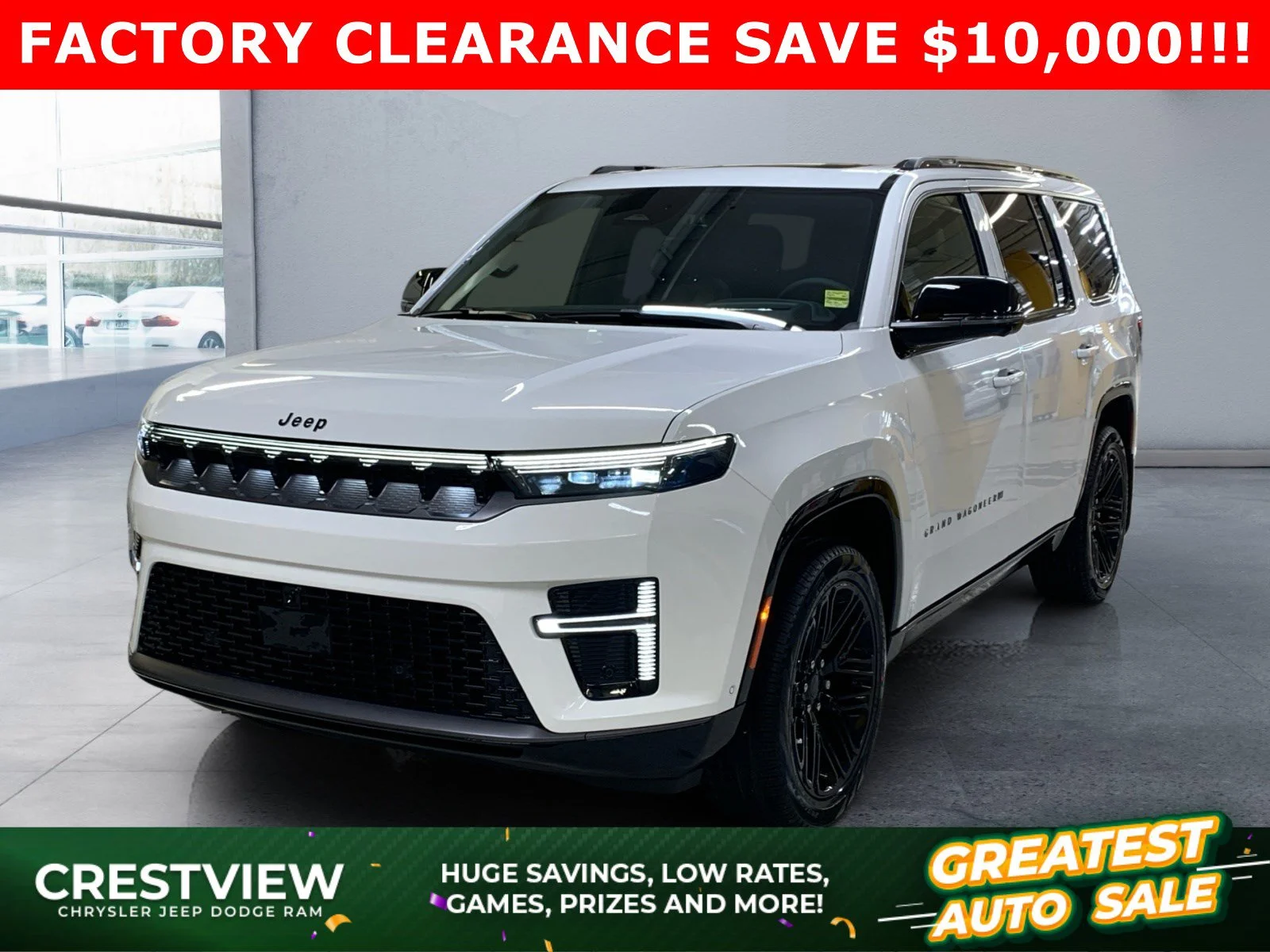 New 2026 Bright White Jeep Limited Reserve image 1
