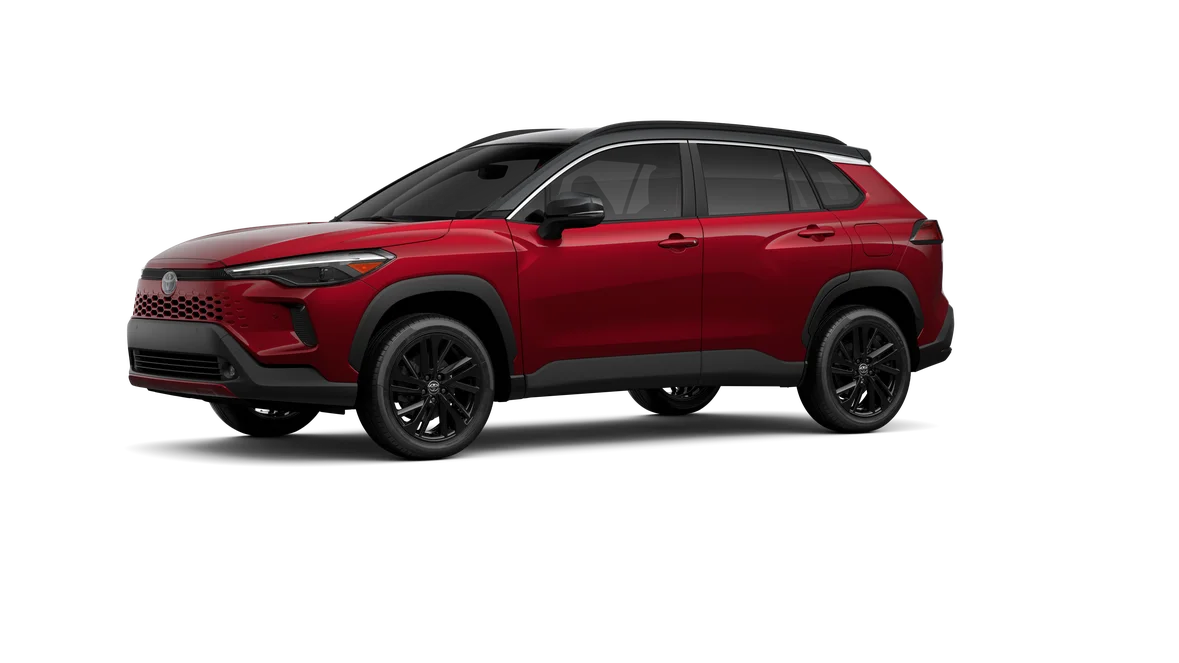 New 2026 Soul Red Crystal  with Jet Black roof Toyota Hybrid XSE image 2