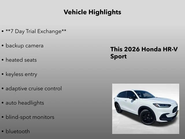 New 2026 Platinum White Honda Sport image 5