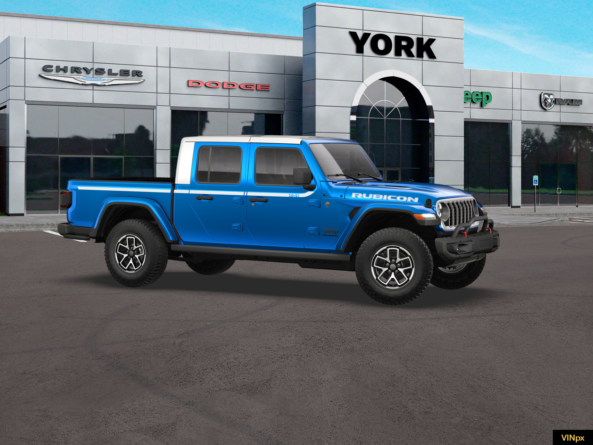 New 2026 Hydro Blue Pearl-Coat Exterior Paint Jeep Rubicon image 22